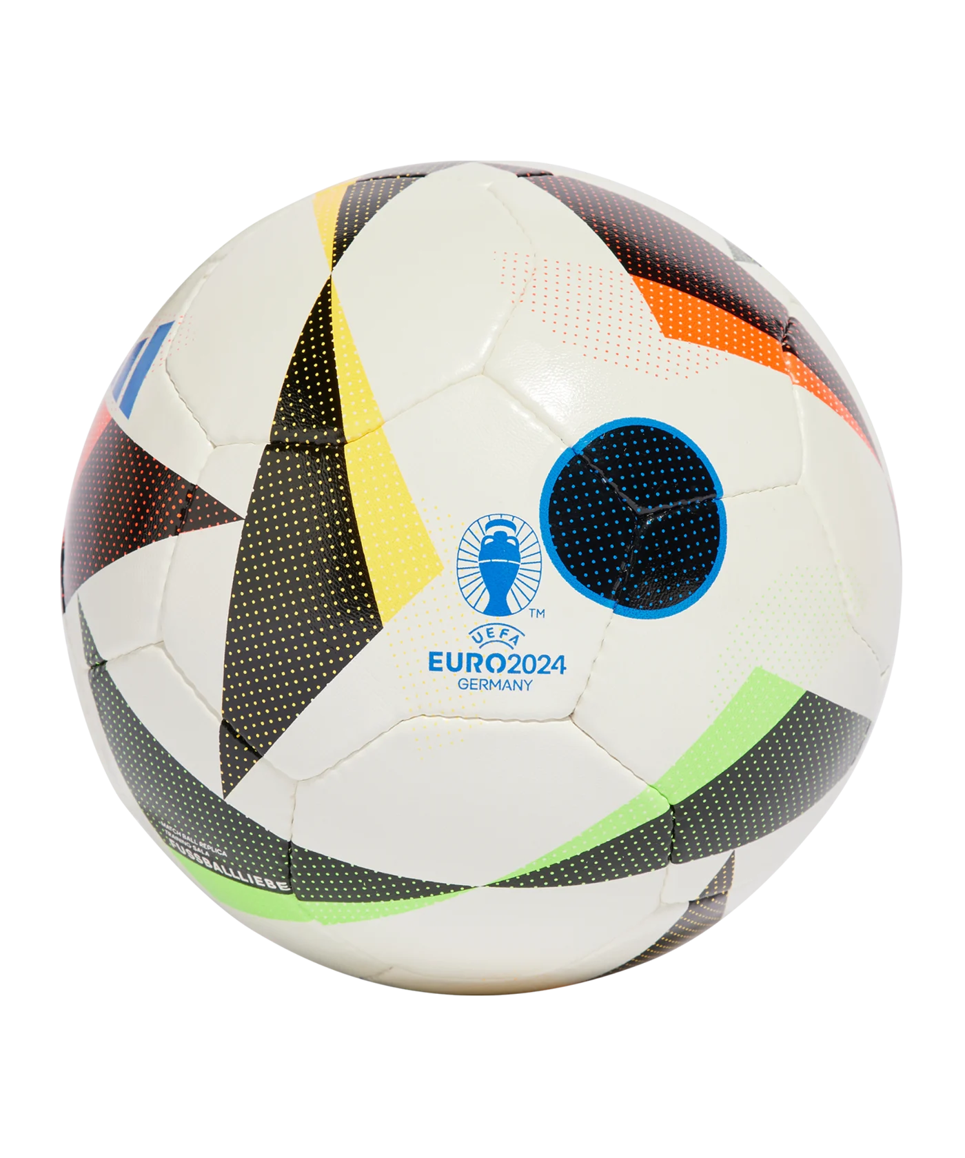 adidas Fussballliebe TRN Sala Futsal Trainingsball EM 2024 Weiss Schwarz Blau