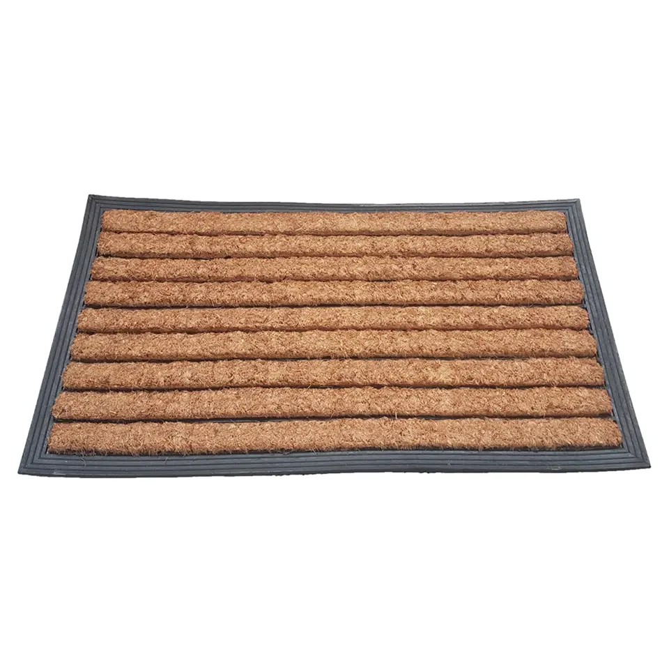 Deurmat rubber/kokos 40x70 cm - Streep