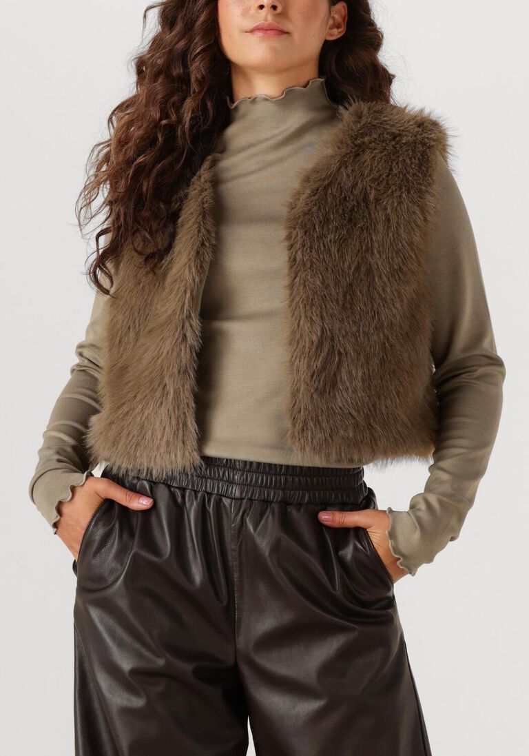taupe aimee the label gilet isla