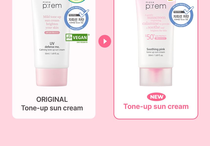 make p:rem - Verzachtende roze tint-up zonnecrème