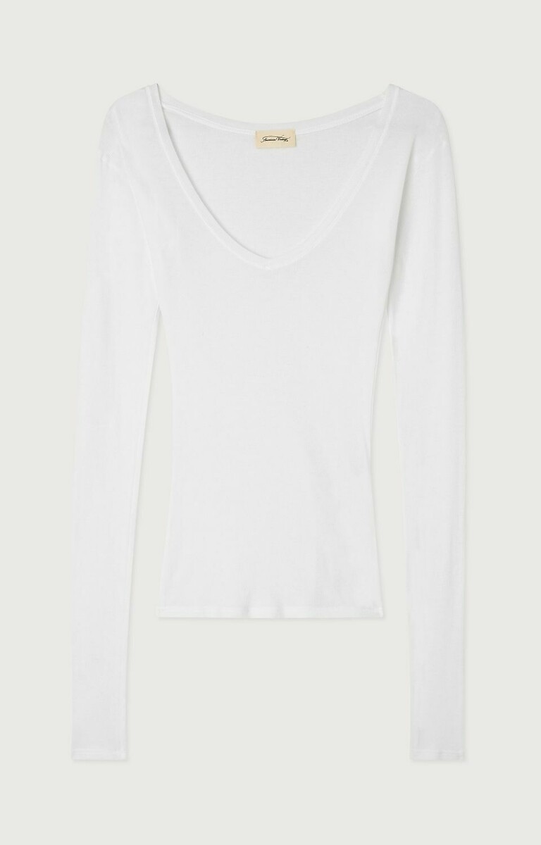 AMERICAN VINTAGE<br>Camiseta de manga comprida com decote em V MASSACHUSETTS