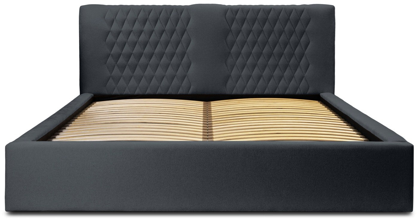 Trae Mobler Montana 140 x 200 cm Gestoffeerd Bed Donkerblauw