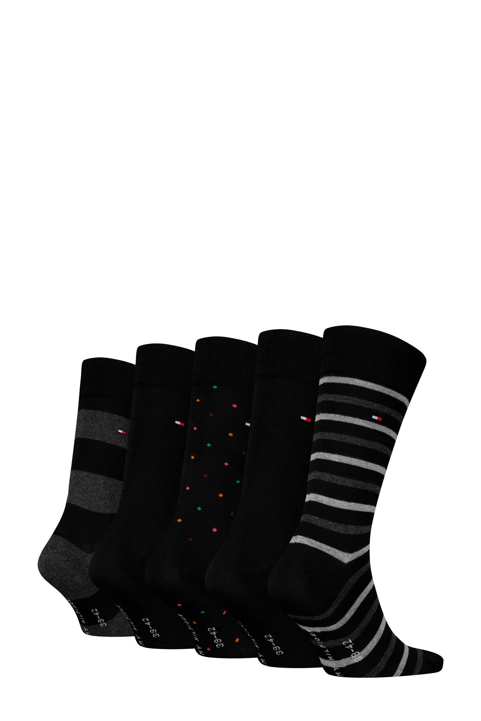 Tommy Hilfiger giftbox sokken - set van 5 zwart