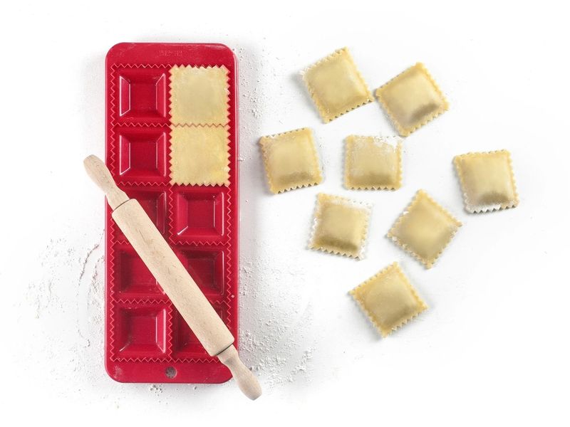 Ibili Ravioliform   Rollstab quadratisch 30 x 12 cm Eckig Ideal für hausgemachte Ravioli
