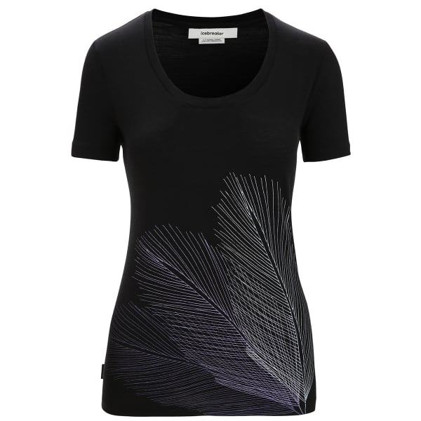 T-shirt randonnée ICEBREAKER W TECH LITE II SS SCOOP TEE PLUME BLACK