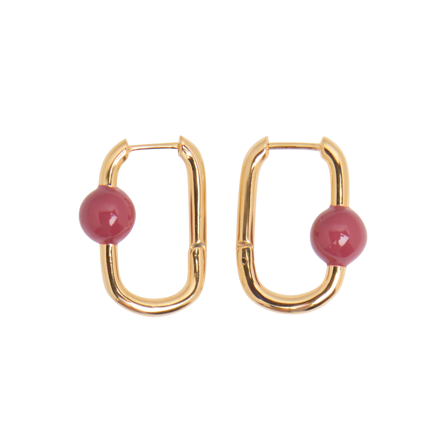GEORGINA - Boucles d'oreilles rectangles à perles | Violet