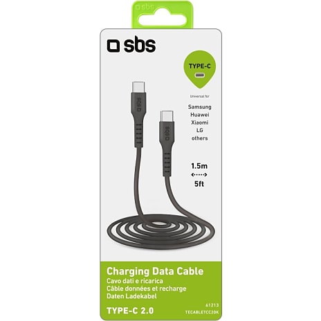 SBS lightning kabel 1,5 meter - sort