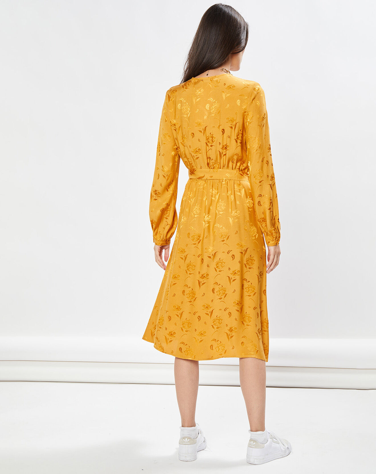 La Petite Etoile Robe Dana motifs ton sur ton orange