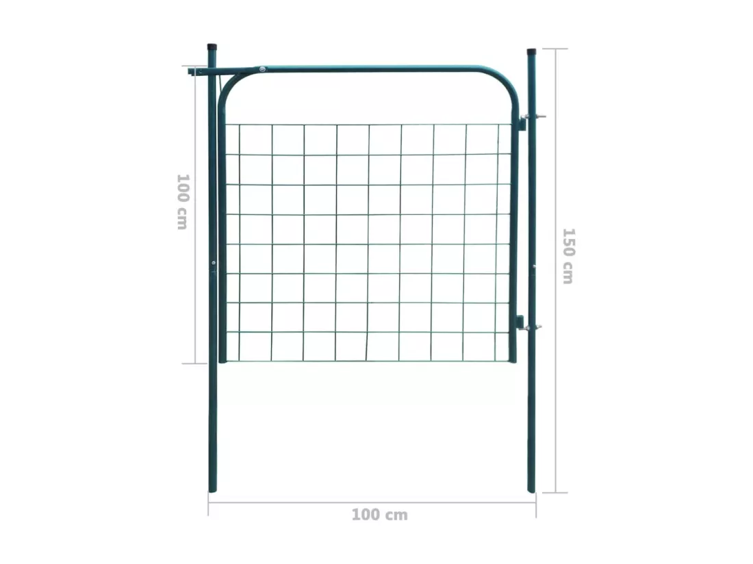 Portail de cl?ture de jardin 100 x 100 cm Anthracite