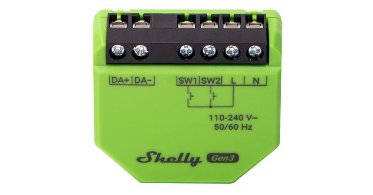 ShellyDimmer Gen3  (Groen/zwart)