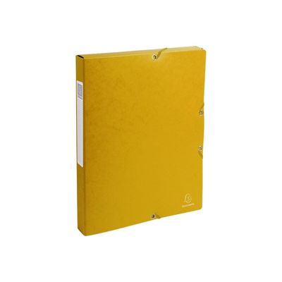 Exacompta Exabox - Boîte de classement en carte lustrée - dos 25 mm - jaune