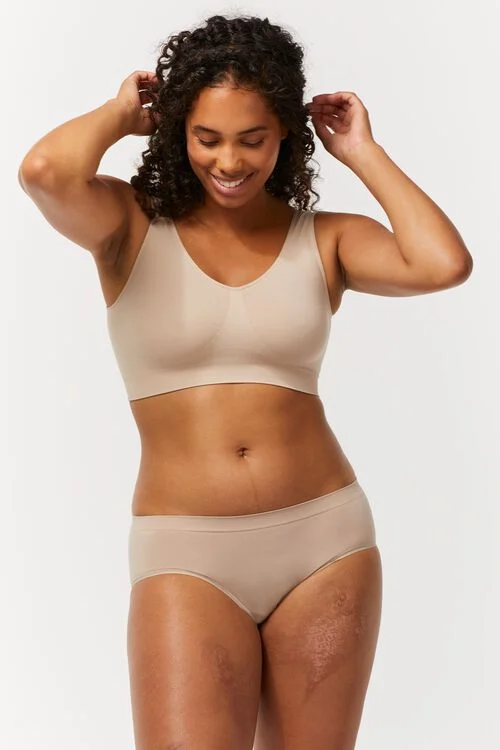 hipster femme, étanche et sans couture beige