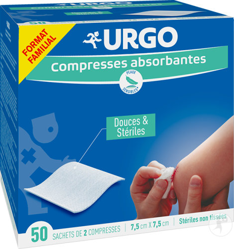 Urgo Compresses 7,5x7,5cm Pièces 100
