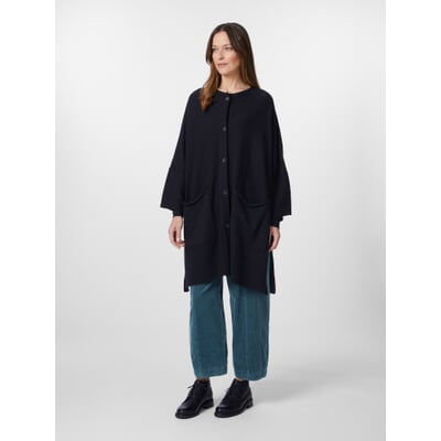 Damen-Langjacke Oversized, Dunkelblau