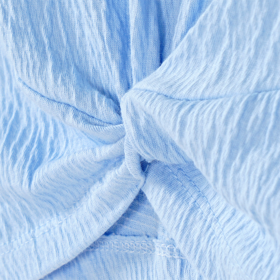 Yigga Mädchen T-Shirt mit Knoten-Detail hellblau