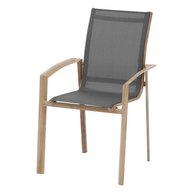 Fauteuil de jardin empilable AXANT Gris poivre / Honey