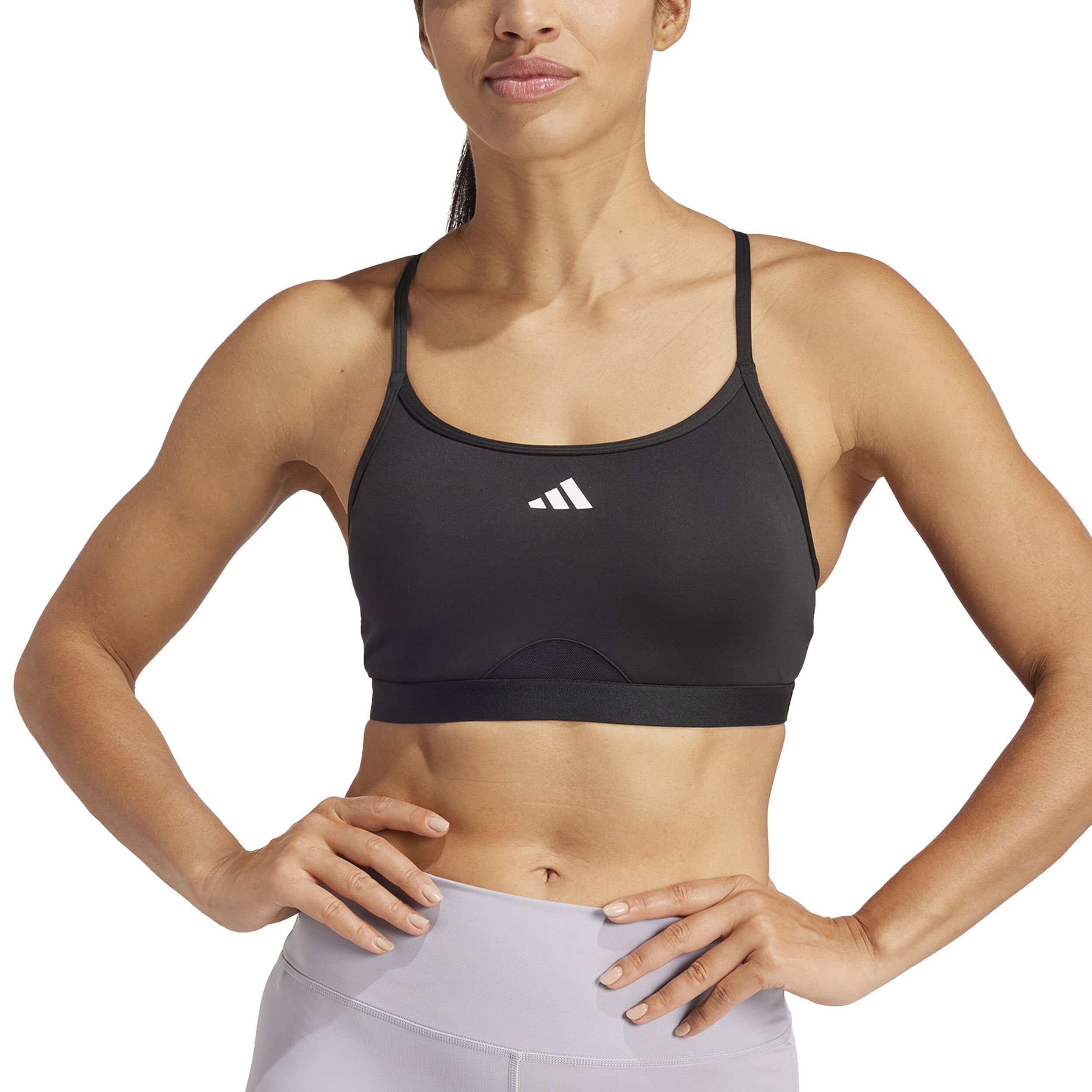 adidas Aeroreact Training 3 Stripes Soutien-gorge Sport Femmes - Noir