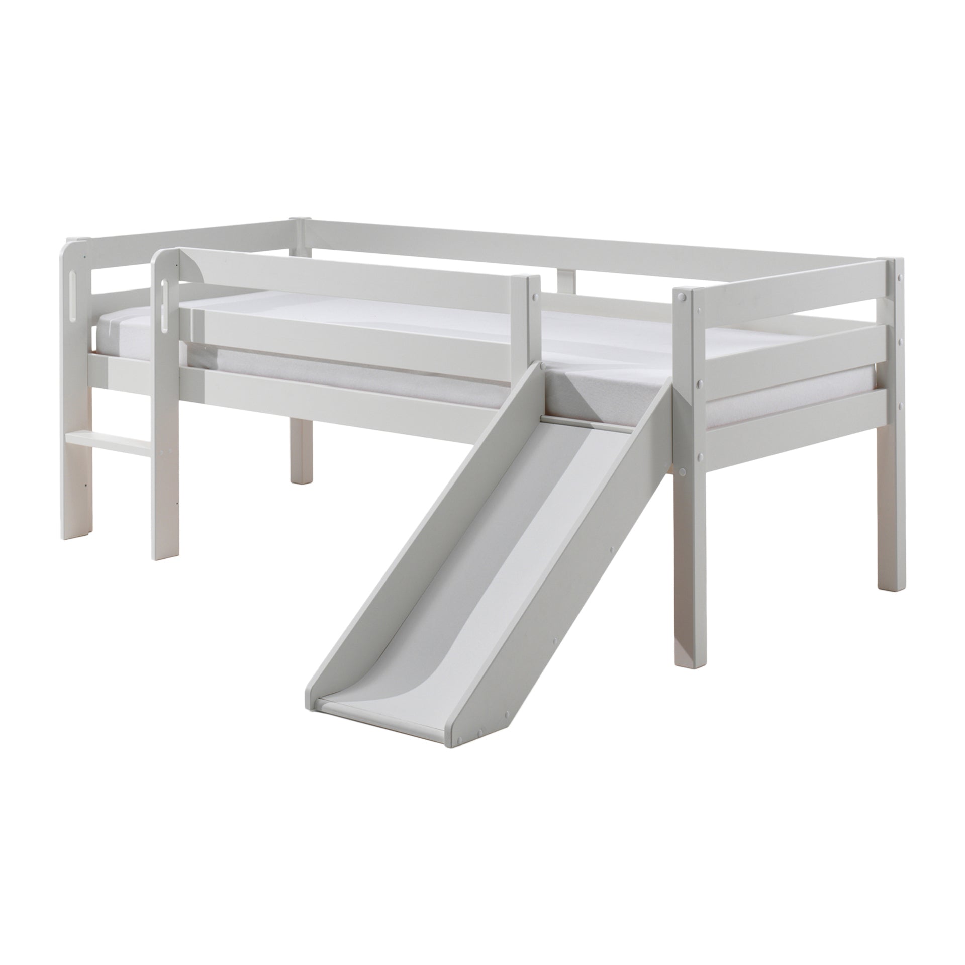Vipack Pino Halfhoogslaper met Glijbaan 90 x 200 cm - Wit