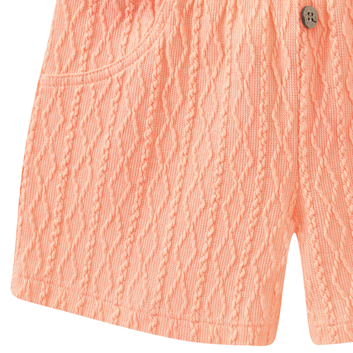 Topomini Baby Shorts mit Strukturmuster apricot