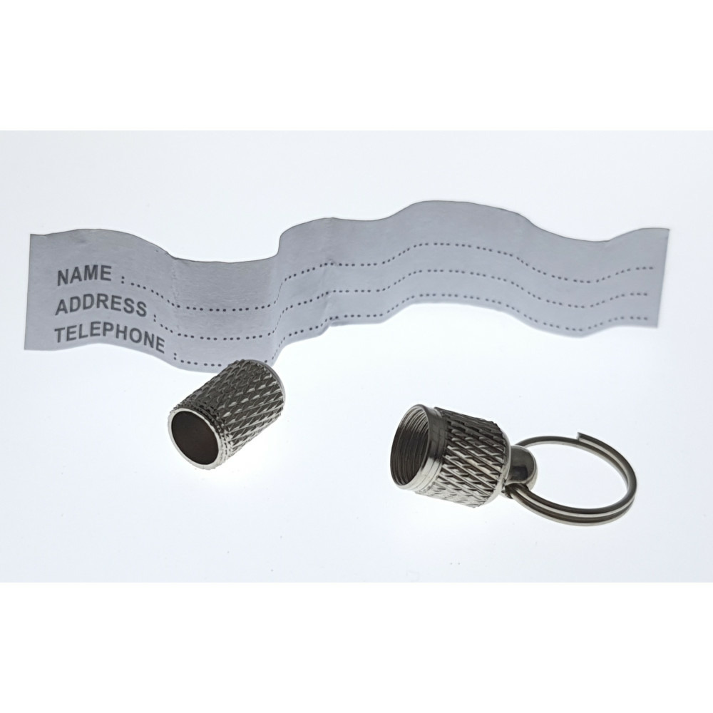 1 tube porte adresse pour collier pour chien et chat - couleur argent