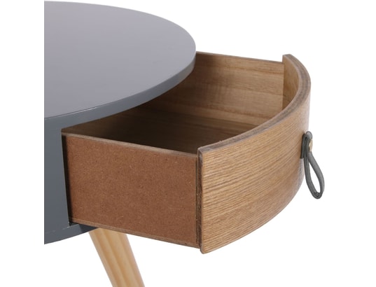 THE HOME DECO FACTORY - Lot de 2 tables de chevet scandinaves nora - diam. 35 x h. ...