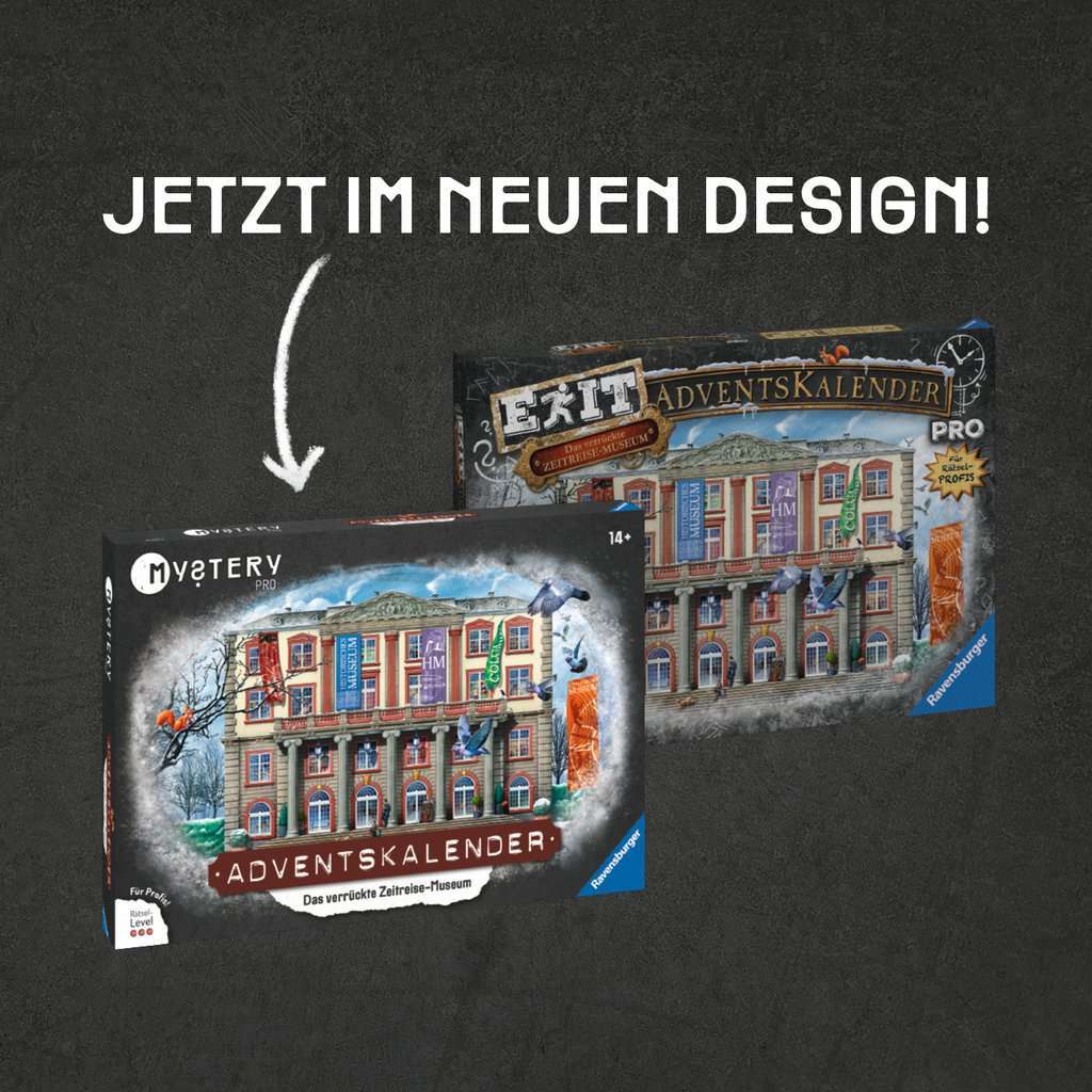 Ravensburger Spiel Mystery Adventskalender PRO - Das verrückte Zeitreisemuseum