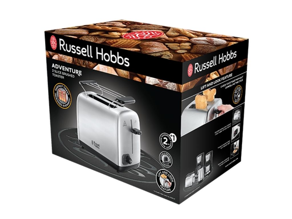 TORRADEIRA 2 FENDAS RUSSELL HOBBS 24080-56 INOX 850W