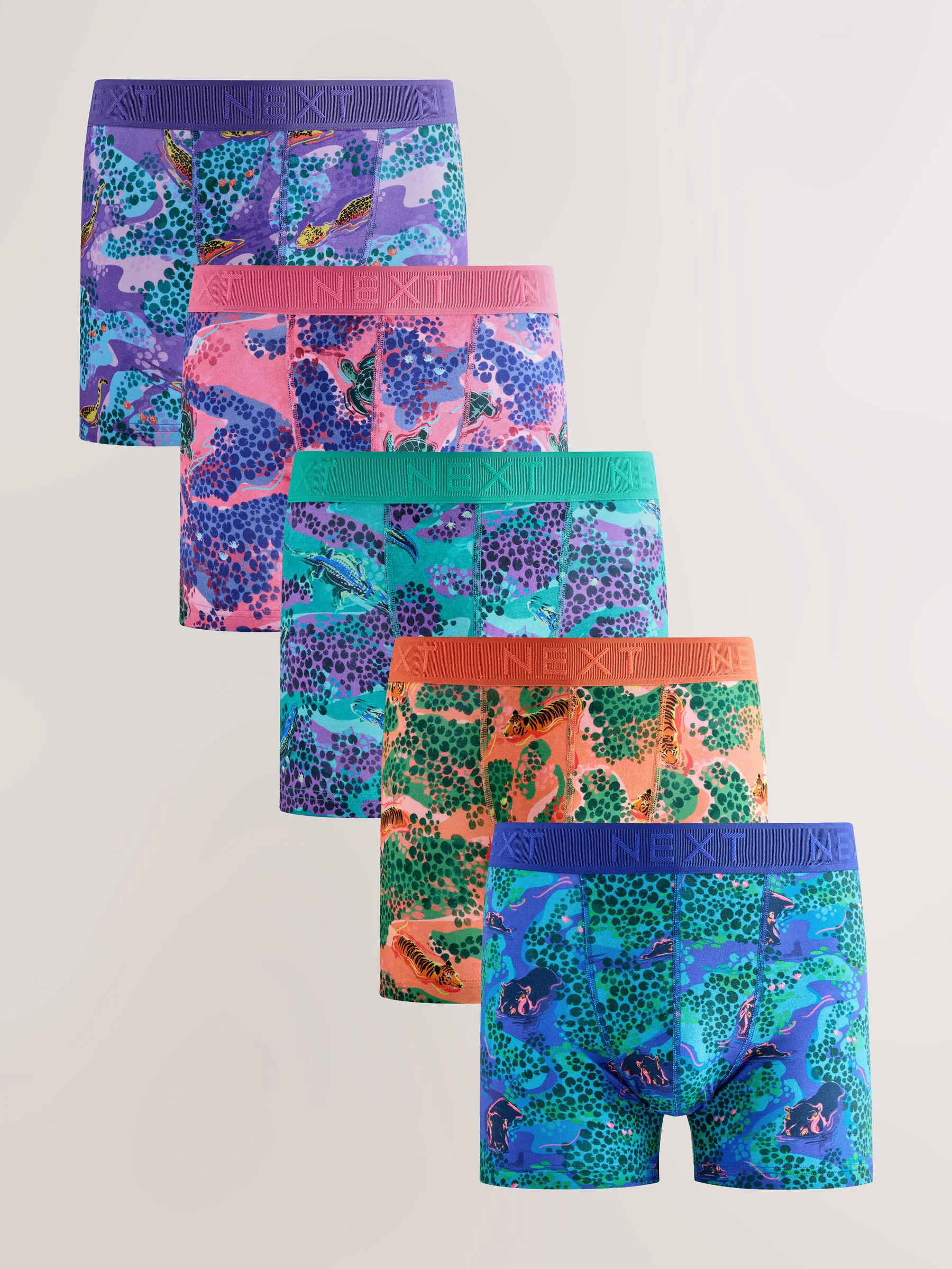 Felle dierenprint - Verpakking van 5 - Boxershorts