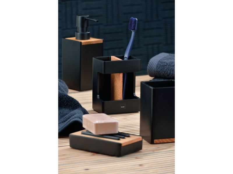 Zeepschaal, Hout, Zwart - Kela | Cube