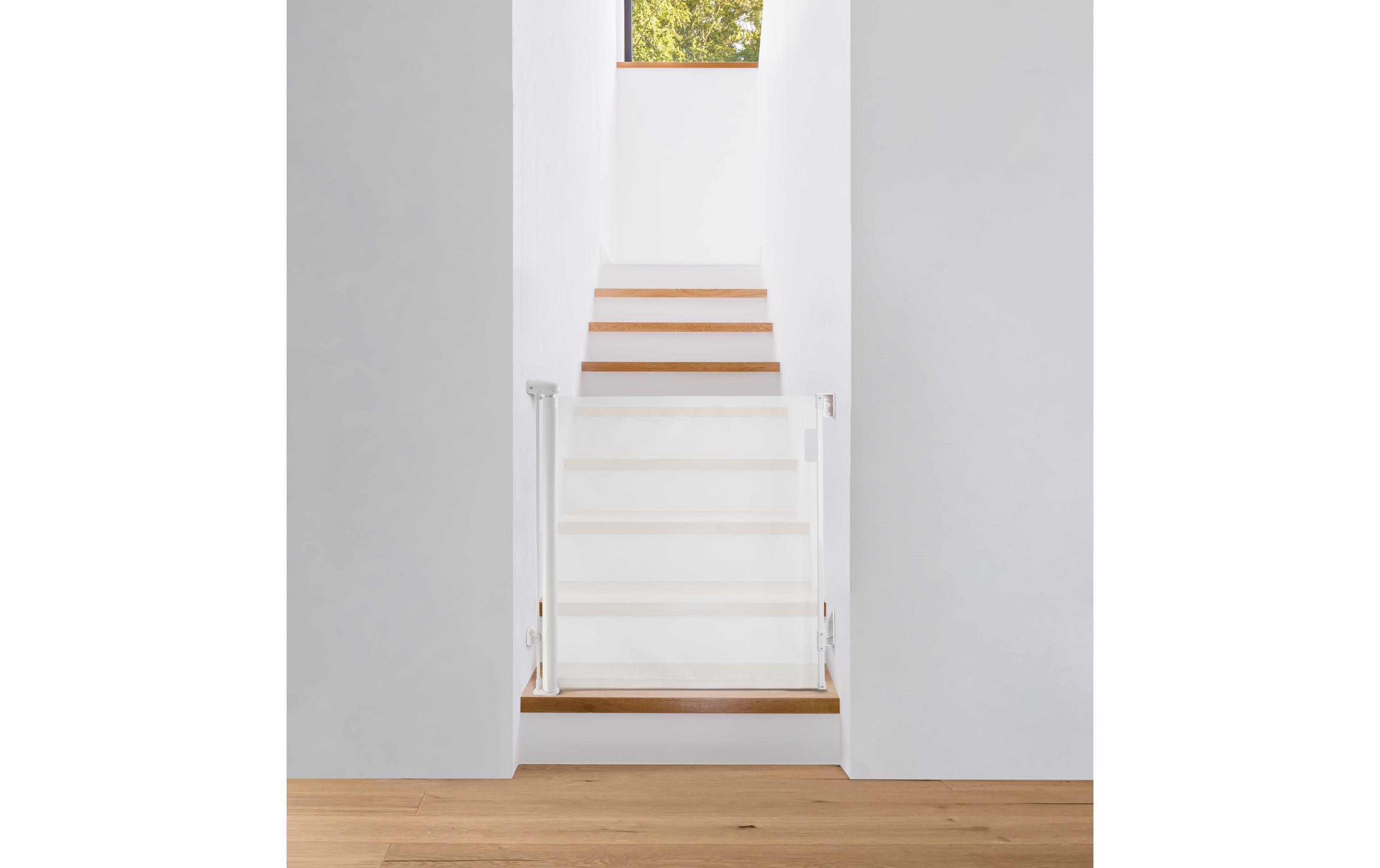 Türschutzgitter Glide n Hide 60 cm - 140 cm WeissEinziehbares Türschutzgitter zum Anschrauben