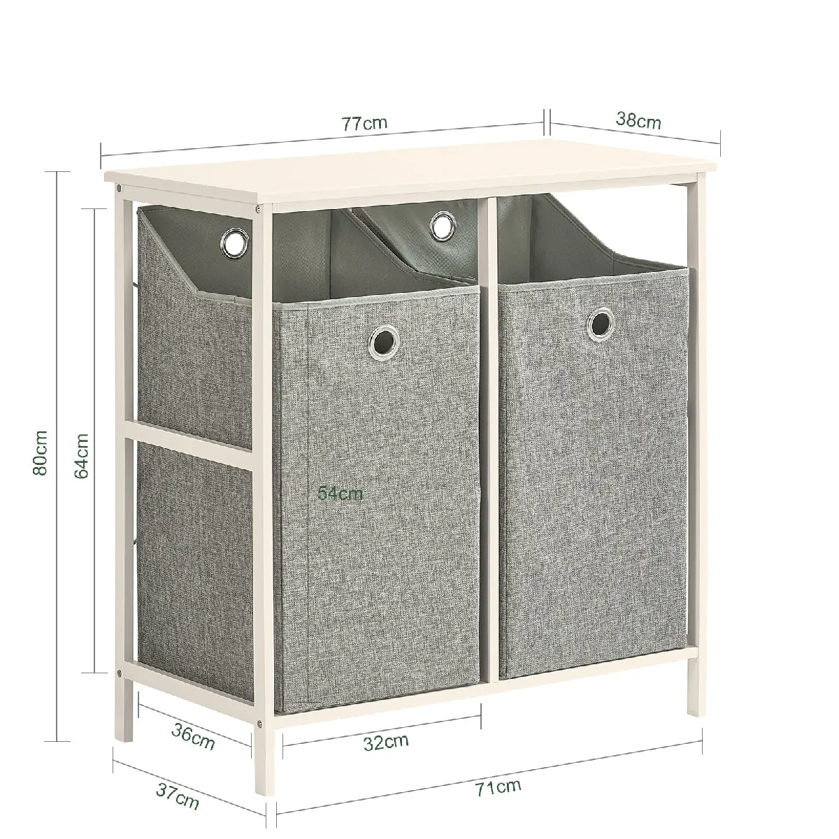 SoBuy BZR57-W Panier à linge