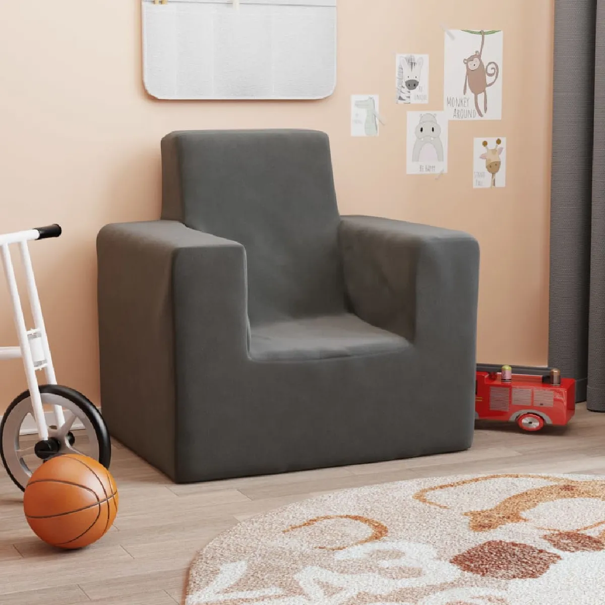 vidaXL Canapé pour enfants - Anthracite
