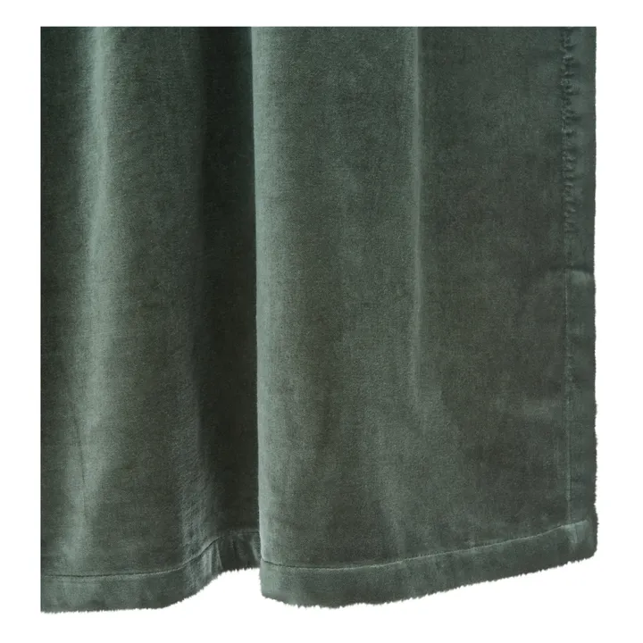 Haomy Rideau en velours Dehli | Gris bleuté