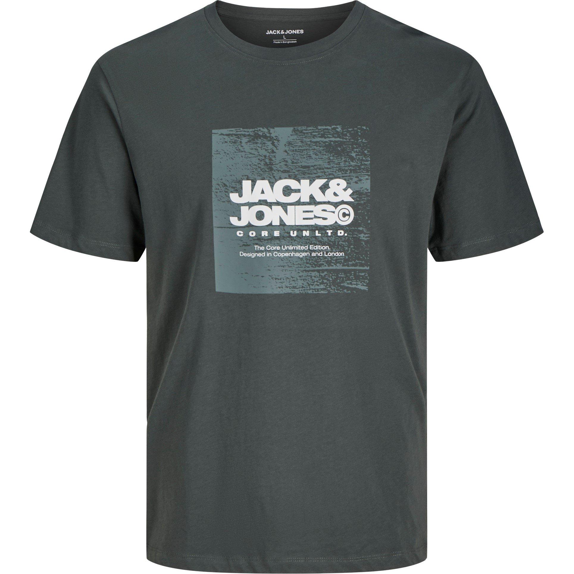 Jack and Jones 5 Pack Short Sleeve T Shirt Mens