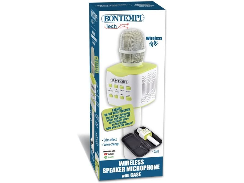 Bontempi Musikinstrument Karaoke Mikrofon mit Etui Musikalisches Spielzeug