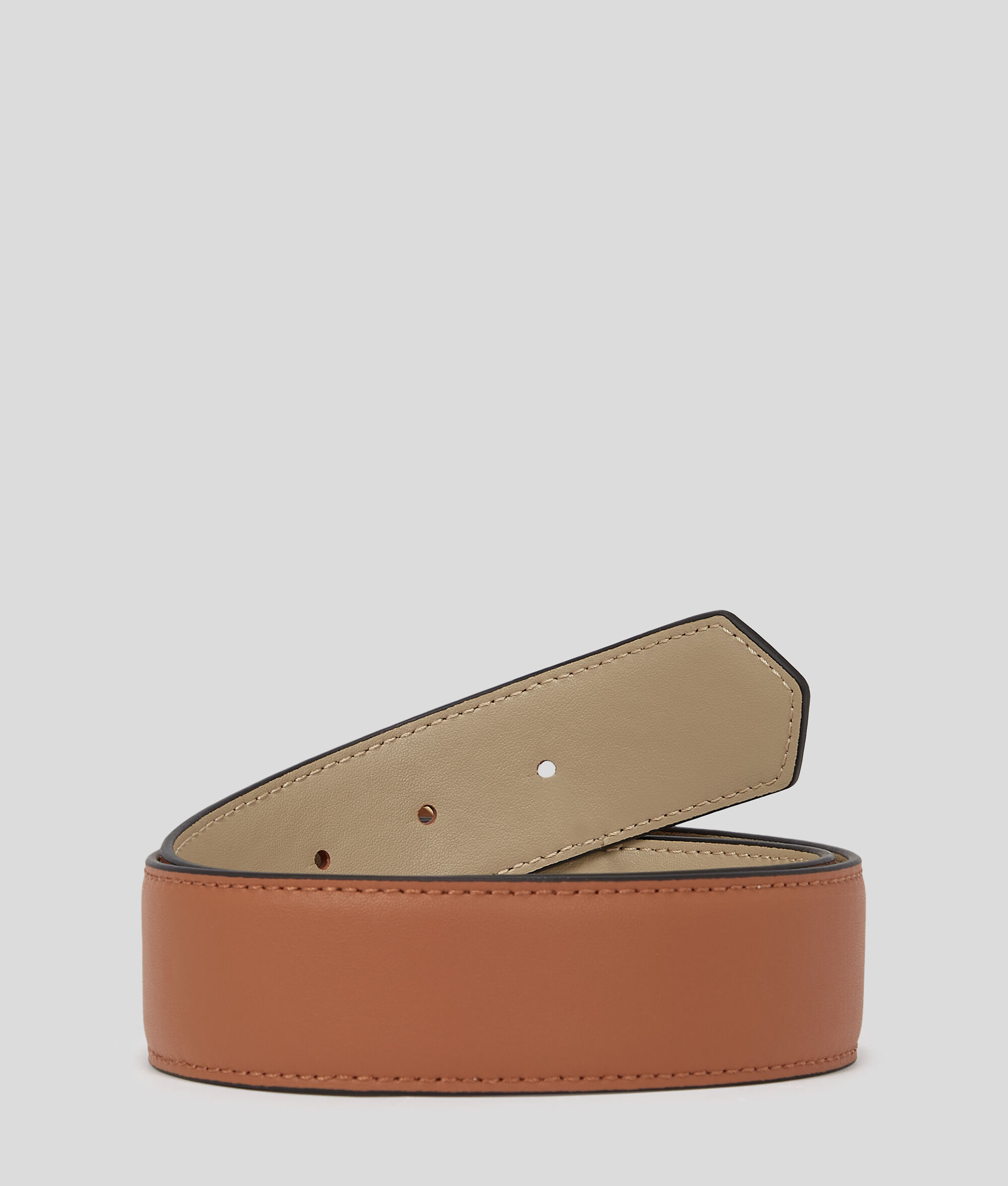 CEINTURE EN CUIR MARRON K/DISC MEDIUM