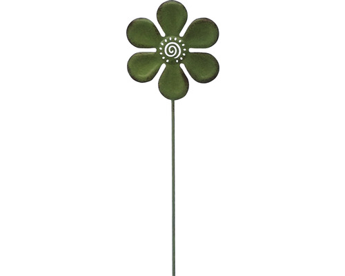 Decoratieve staaf Lafiora bloem H 60 cm metaal groen