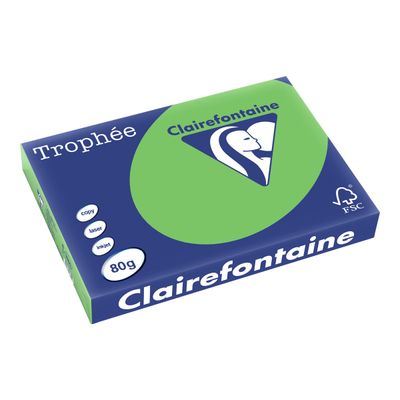 Clairefontaine Trophée - Papier couleur - A3 (297 x 420 mm) - 80 g/m² - Ramette de 500 feuilles - vert menthe