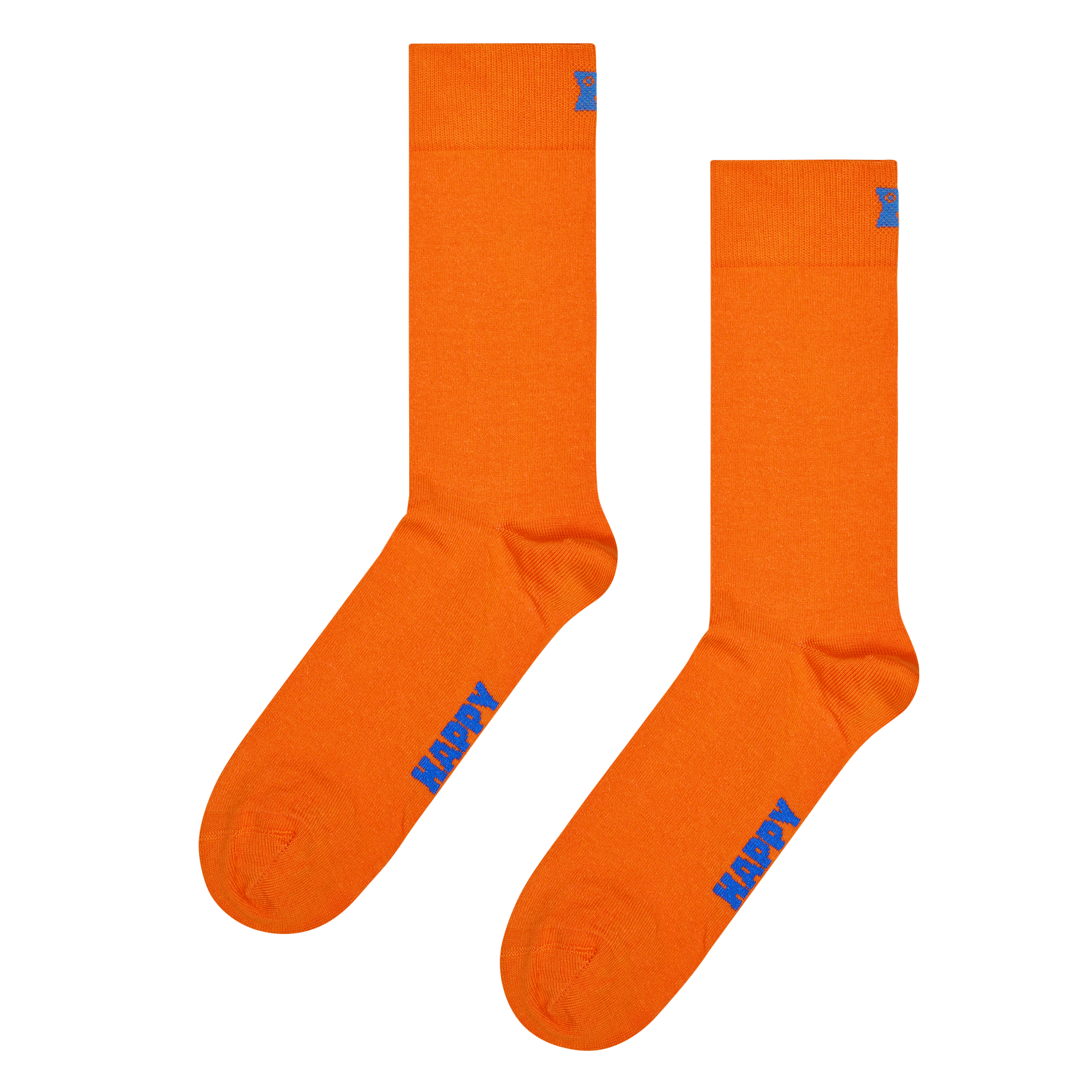 SOLID - Chaussettes hautes imprimées en coton mélangé | Orange