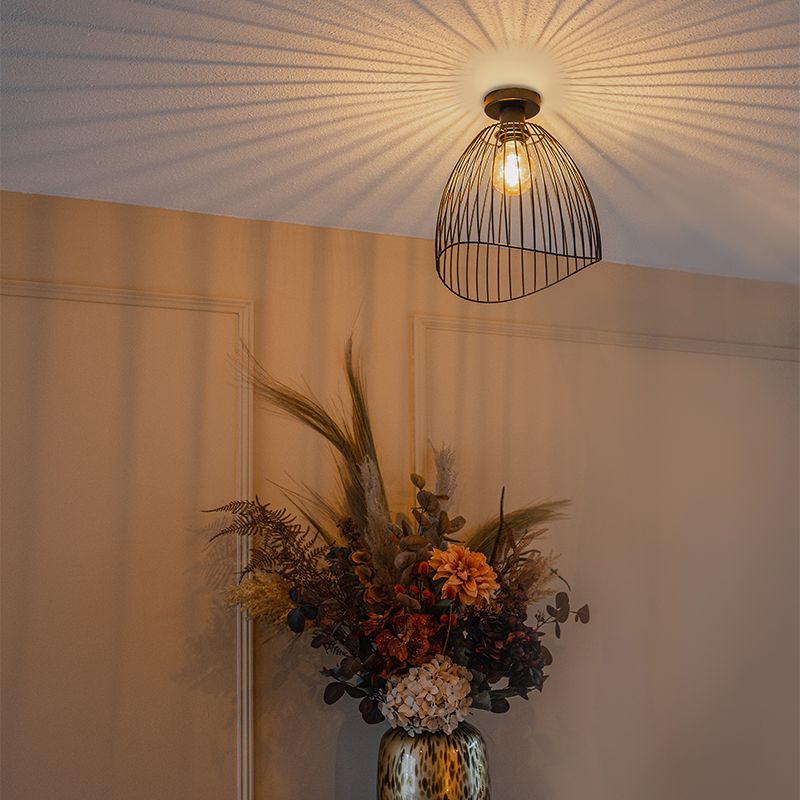 Design plafondlamp zwart 29 cm - Pua