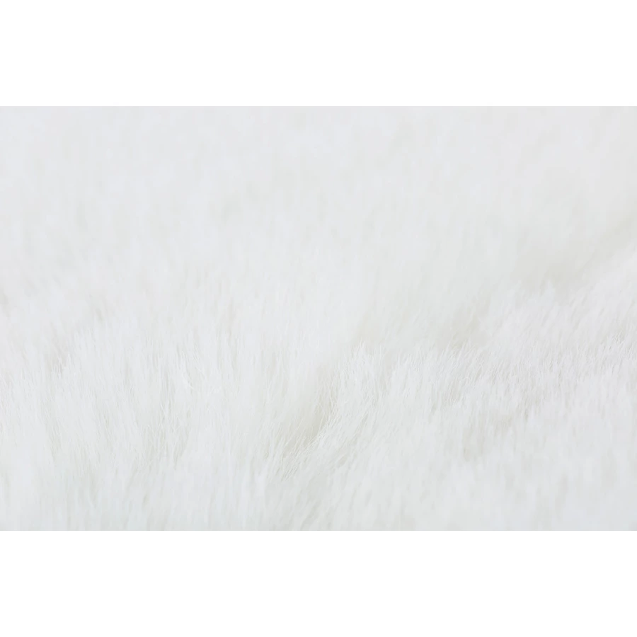 HOMCOM Teppich aus weichem Hochflor 170 cm lang weiß