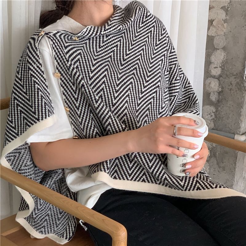 Dreamaway - Zig Zag Sjaal met Knoopjes