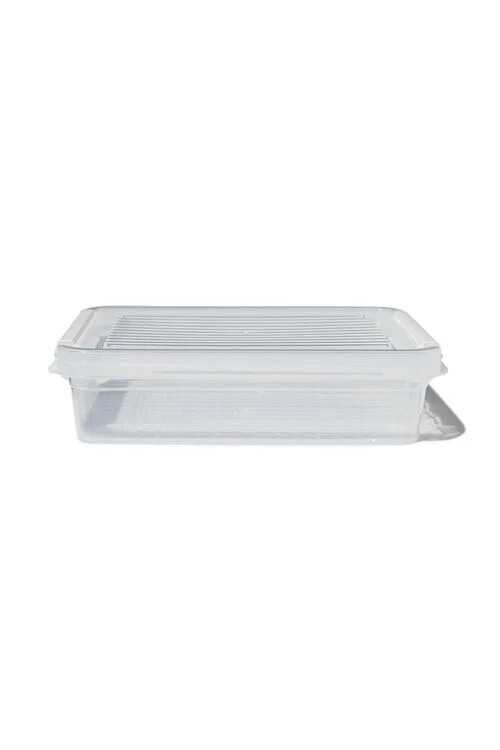 boîte de rangement avec couvercle 1.8L Dublin transparent 25x17x7