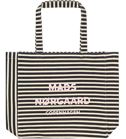 Mads Nørgaard Shopper - Recycled Boutique Athens - Black Stripe