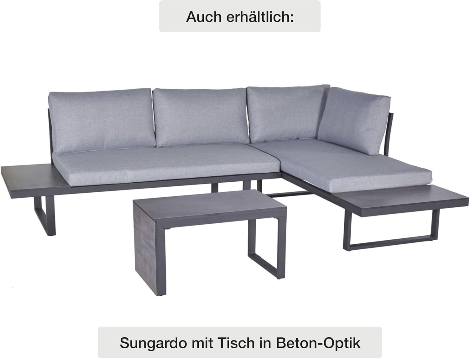 LC Garden »Sungardo« Gartenlounge Set Anthrazit • Aluminium • Lounge • Gartenmöbel Set • Loungemöbel • Balkonset • Garten & Terrasse