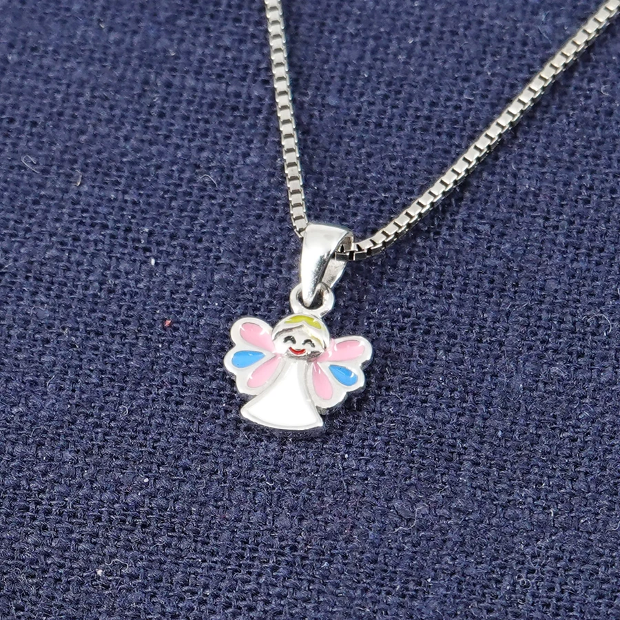 trendor Kinder-Halskette mit Schutzengel Silber 925 Collier silver