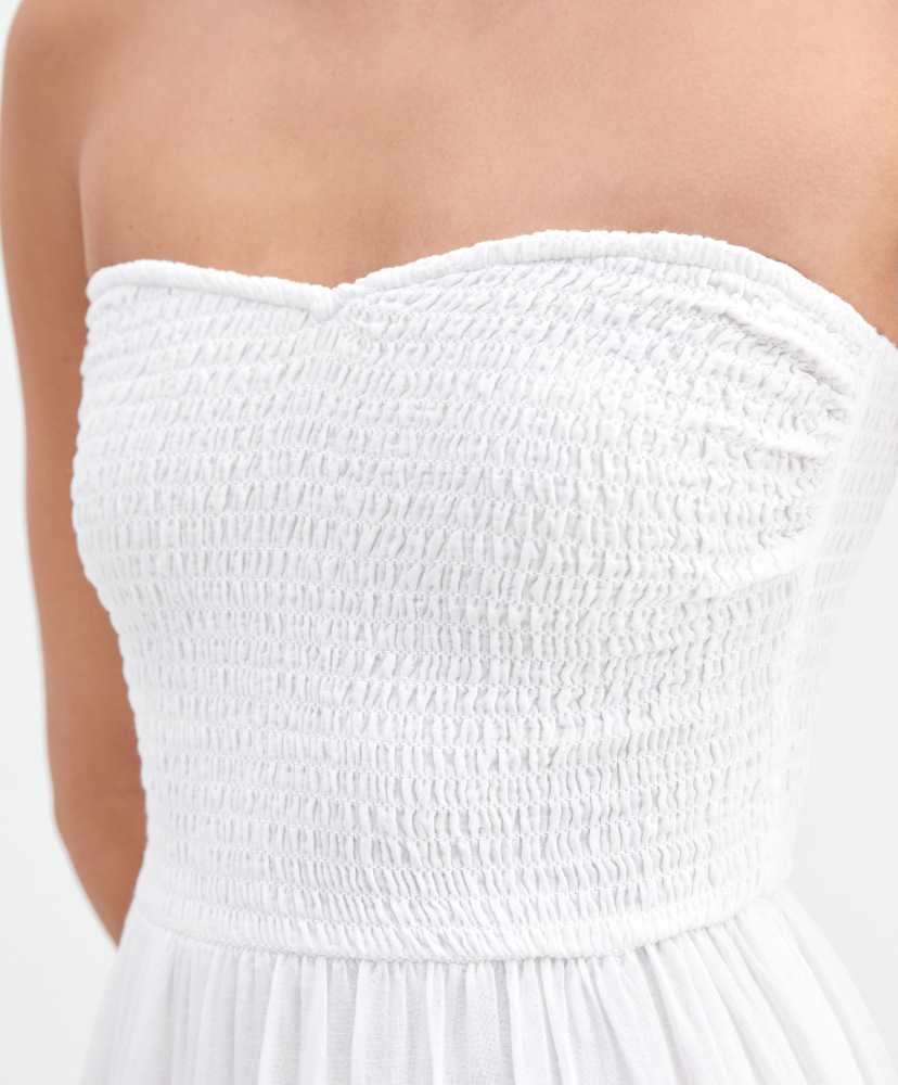 Vestido longo, 100% algodão, bordado suíço.