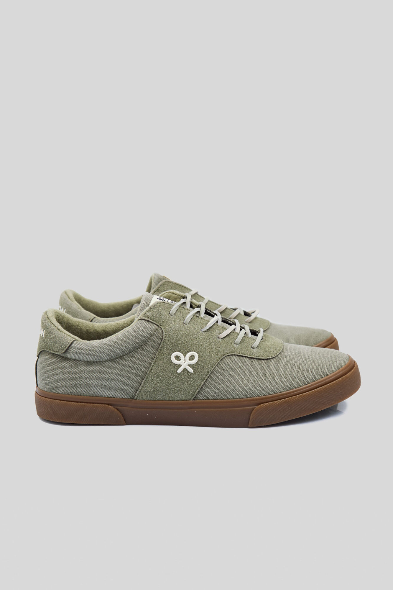 Sapato casual de camurça verde - Cáqui
