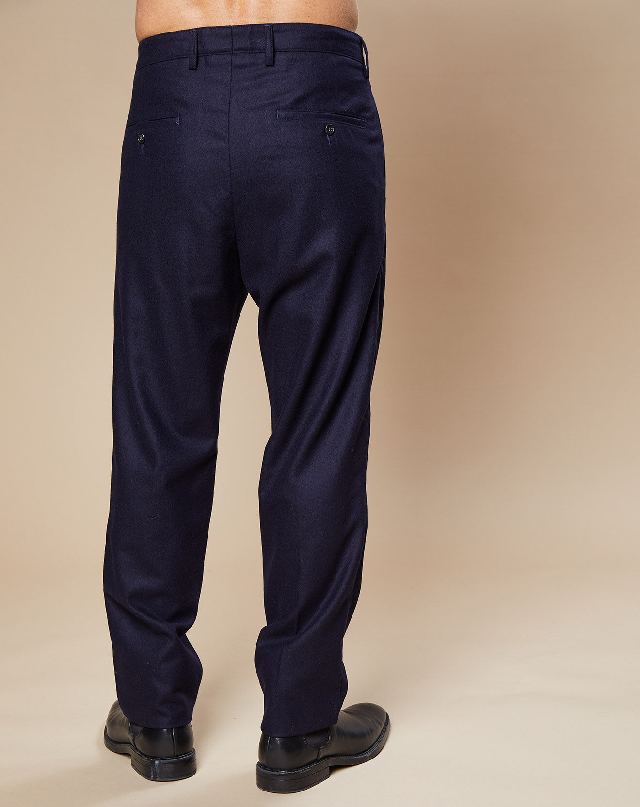 Hartford Pantalon 100% Laine Tom bleu marine