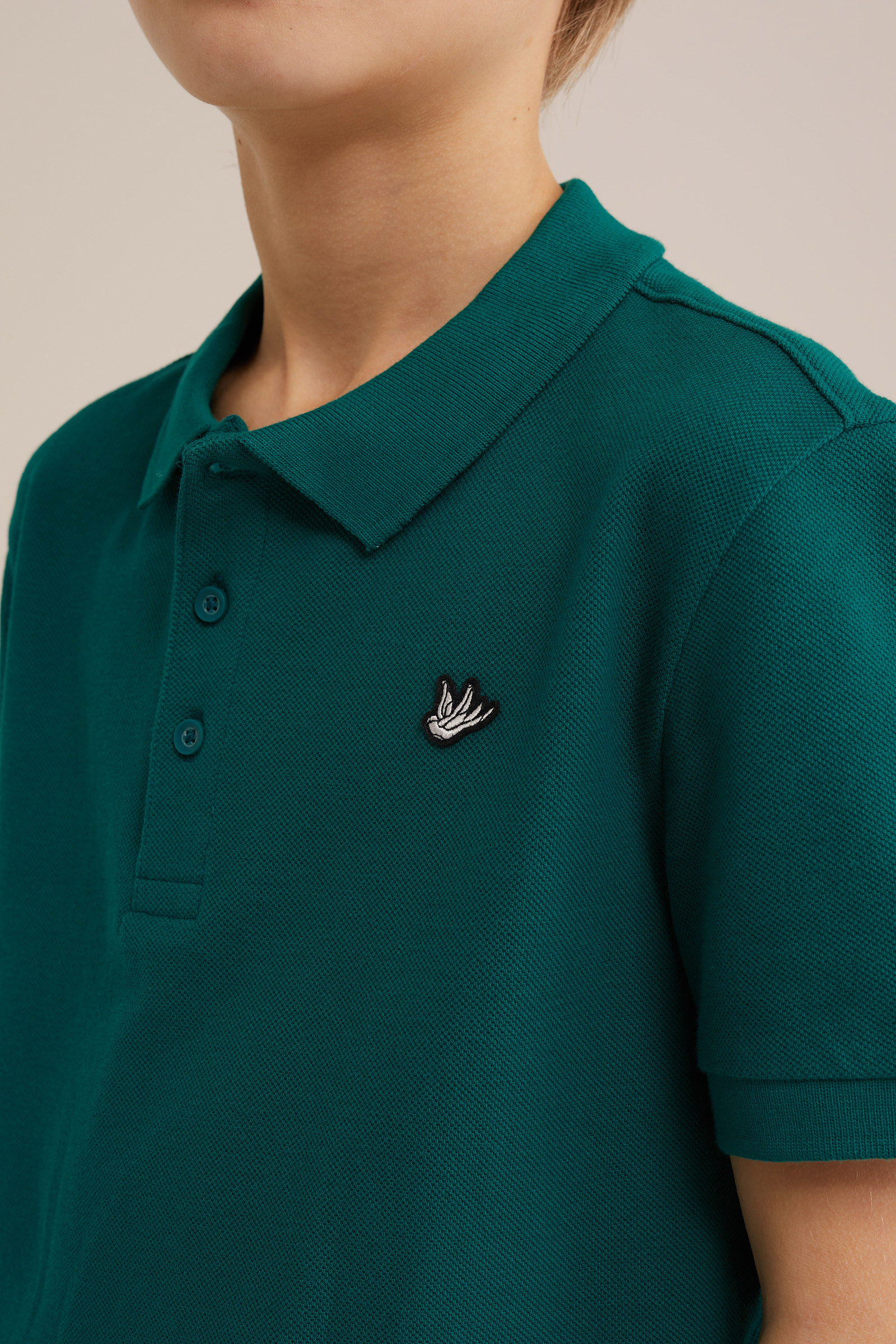 Jongens polo WE Fashion Zeegroen